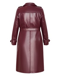 City Chic - Tori Faux Leather Trench