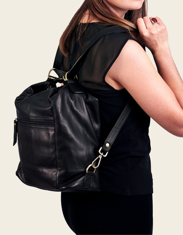 Florence - Regina Black 3-in-1 Convertible Backpack