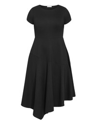 City Chic - Plus size Ponte Flare Midi Dress - black
