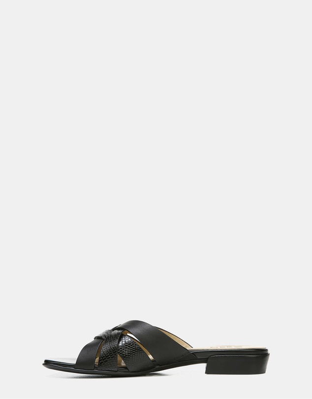 Naturalizer - Ashford Slide - Black Lizard/Leather