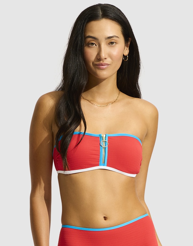 Seafolly - Beach Bound Zip Front Bandeau