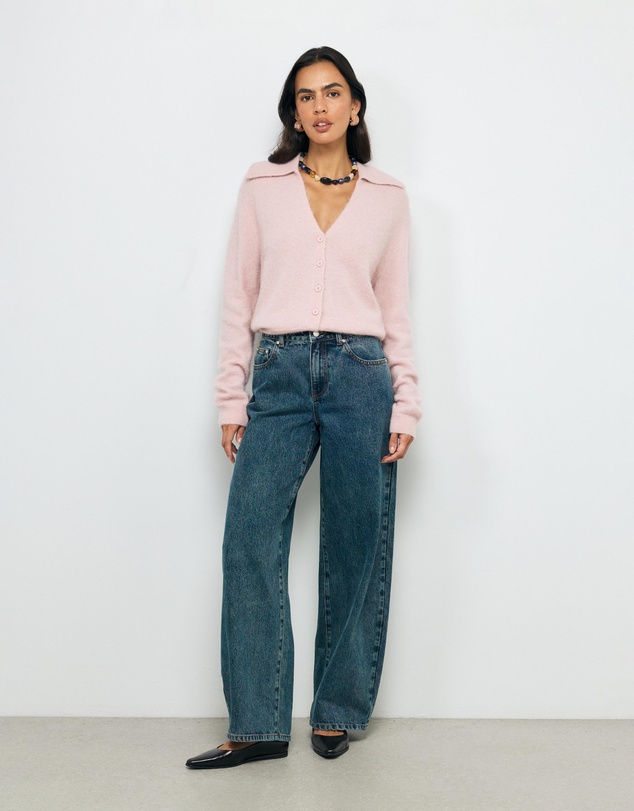 AERE - Pia Brushed Knit Cardigan