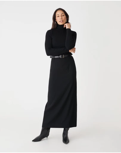 Forcast - Kaitlyn Crepe Column Skirt