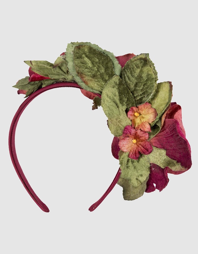 Max Alexander - Wine Vintage Flowers Fascinator Headband