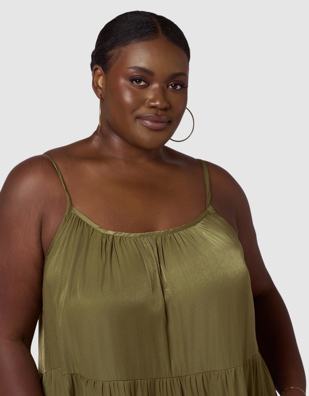 Sunday In The City - Rough Edit Satin Maxi Dress