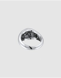 Kuzzoi - ICONIC EXCLUSIVE - Ring Men Evil Eye in 925 Sterling Silver Oxidized