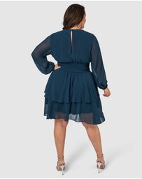 Pink Dusk by Curve Project - Shake Your Money Maker Midi Dress