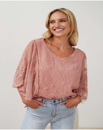 Esther & Co - Gabrielle Top - Pink