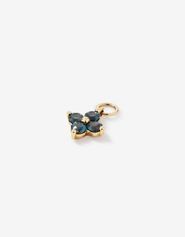 Michael Hill - London Blue Topaz Floral Single Earring Charm in 10kt Yellow Gold