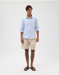 AERE - Pleated Cotton Tailored Shorts