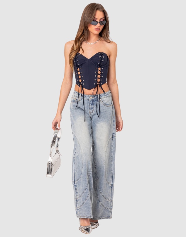 EDIKTED - Mckenna Lace Up Corset