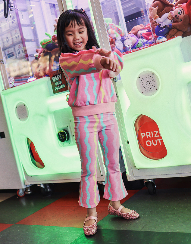 Rock Your Kid - Candy Stripe Bonnie Flare Legging