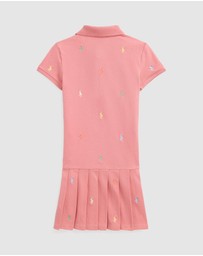 Polo Ralph Lauren - Polo Pony Stretch Mesh Polo Dress - ICONIC EXCLUSIVE - Babies-Kids