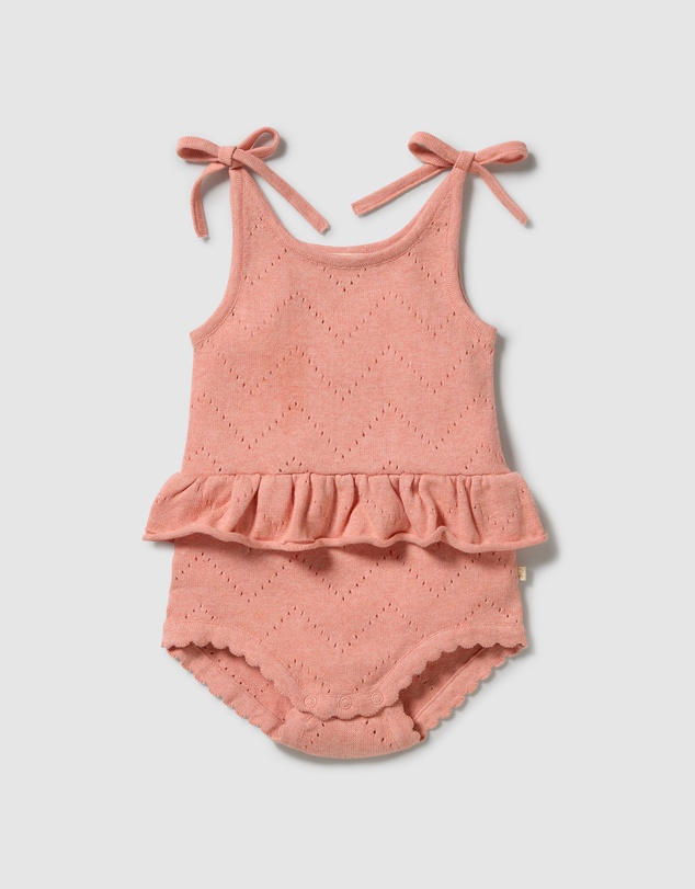 Wilson & Frenchy - Organic Knitted Pointelle Playsuit - Babies