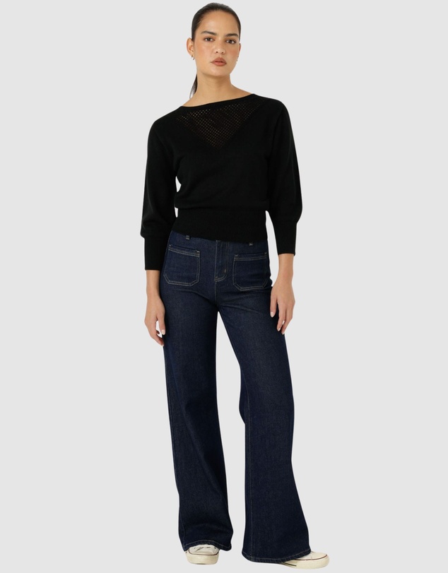 SACHA DRAKE - Chloe 3/4 Sleeve Knit Top