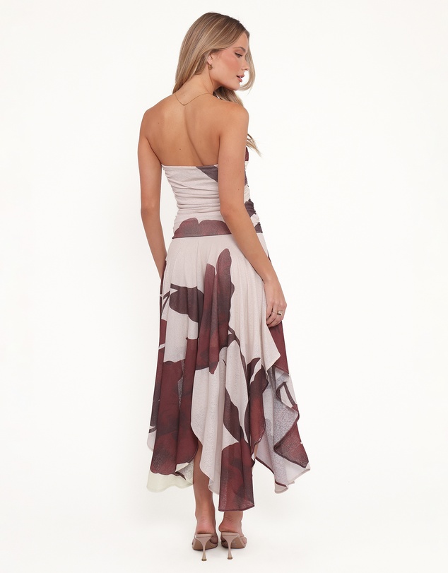 Petal & Pup - Doreen Midi Dress - Brown Floral