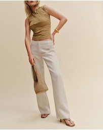 Reformation - Vida Low Rise Linen Pants