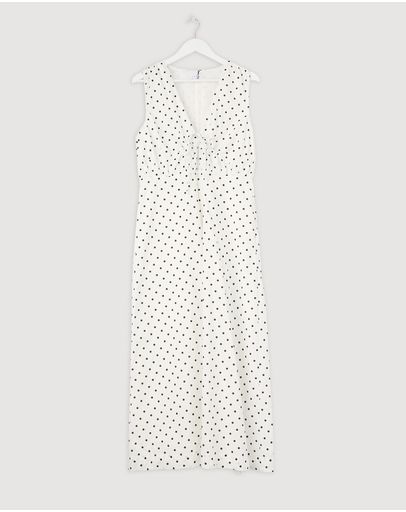 Cream Polka Dot