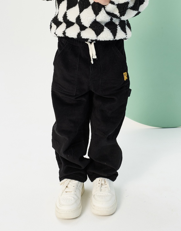 Rock Your Kid - Chunky Cord Relaxed Pant in Charcoal