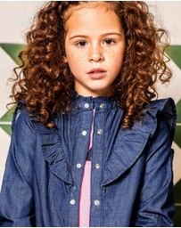 B.Nosy - Long Sleeve Denim Blouse - Kids-Teens