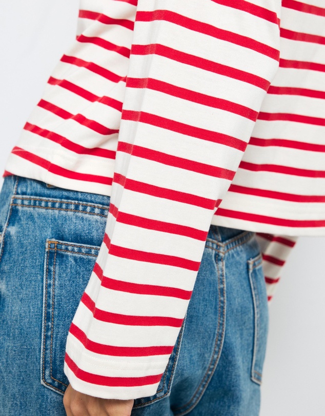AERE - Boat Neck Stripe T-Shirt