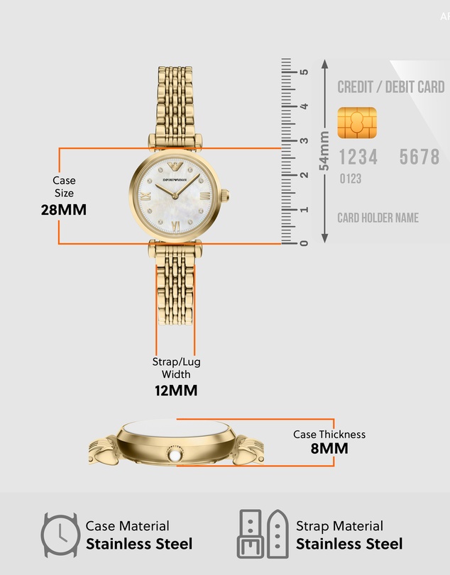 Emporio Armani - Gold Tone Analogue Watch
