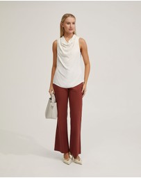 Oxford - Fern Cupro Blend Soft Neck Top
