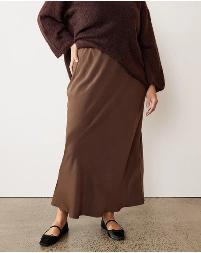 Atmos&Here Curvy - Nya Slip Maxi Skirt