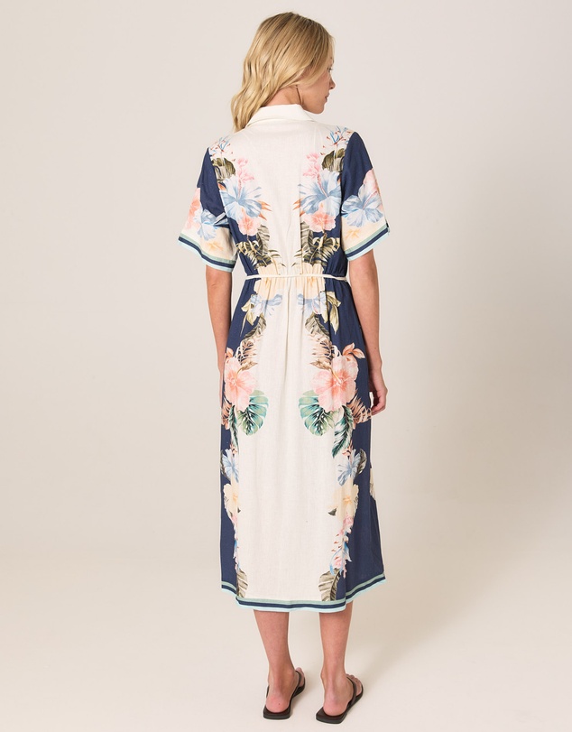 Fate + Becker - Solara Placement Print Shirt Dress