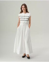 IDA+S - Lena Striped Button Up Top