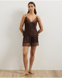 Atmos&Here - Pearl Cami & Shorts Lace Trim Sleep Set