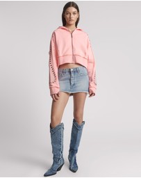 ONE TEASPOON - Blue Tobacco Junkyard Relaxed Denim Mini Skirt
