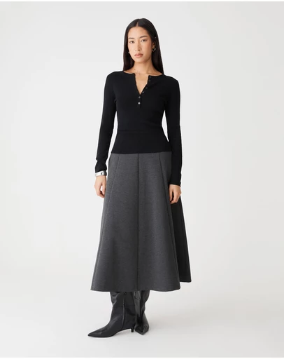 Forcast - Janice A-Line Ponte Skirt