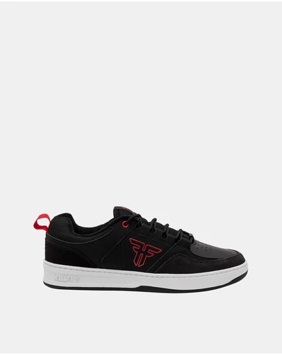 Fallen Footwear - Fallen Footwear The Crest Suede/Leather Men Shoes Black/Grey/Red