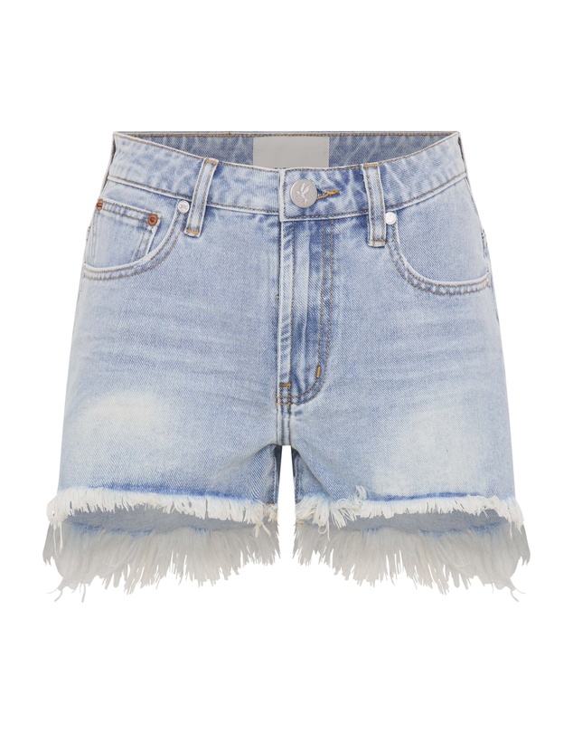 ONE TEASPOON - Hawks High Waist Denim Shorts - Soft Blue
