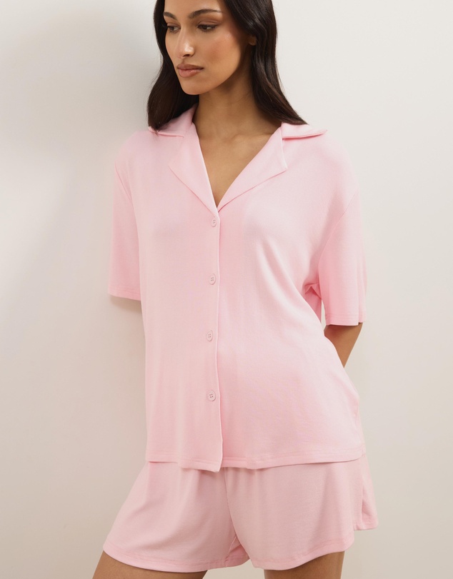 Atmos&Here - Darcey Soft Ribbed Short Sleeve Pyjama Set