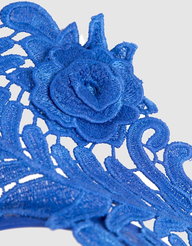 Max Alexander - Lace Crown Blue Headband Fascinator