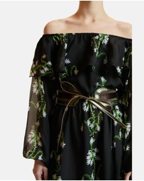 Cynthia Rowley - Off Shoulder Silk Maxi Dress