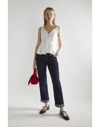 Glamorous - Button through tie back top