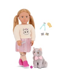 Our Generation - Our Generation Doll with  Pet Kitten, Sheela & Sammy