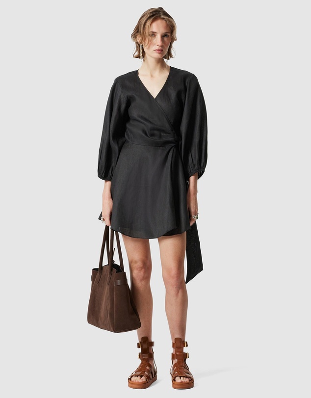 & Other Stories - Linen Wrap Mini Dress