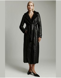 Bardot - Vegan Leather Shearling Coat