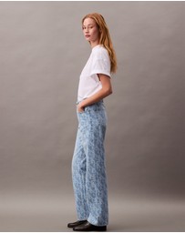 Calvin Klein Jeans - Allover Logo 90s Straight Jeans