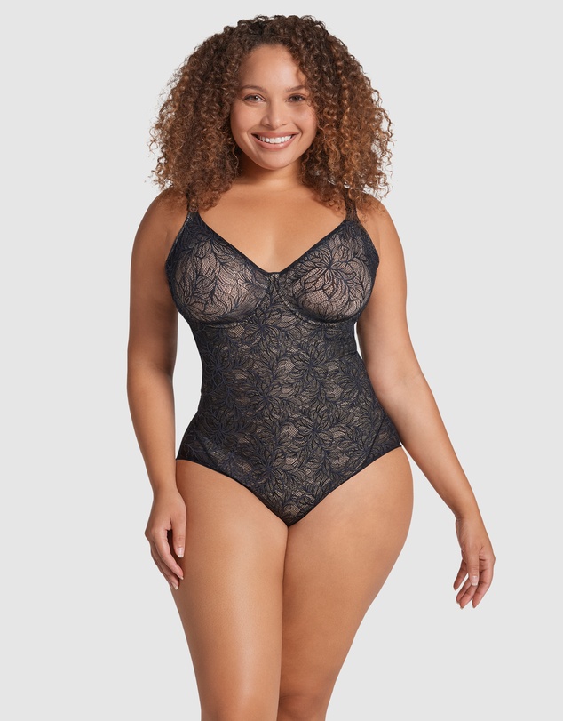 Leonisa - Medium Control Underwired Lace Shapewear Bodysuit