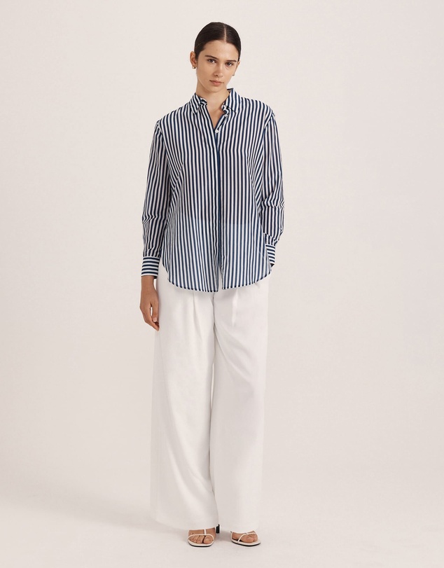 SABA - Cora Silk Cotton Boyfriend Shirt