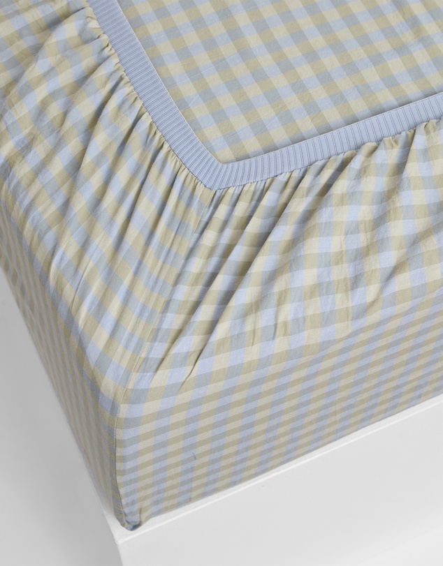 Sheet Society - Leo Washed Cotton Gingham Full Sheet Set