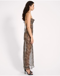 ONE TEASPOON - Jagger Maxi Slip Dress - Leopard Print
