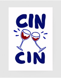 Inka Arthouse - Cin Cin Art Print by Paige Byrne