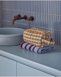Mosey Me - Honey Blue Seersucker Dopp Kit