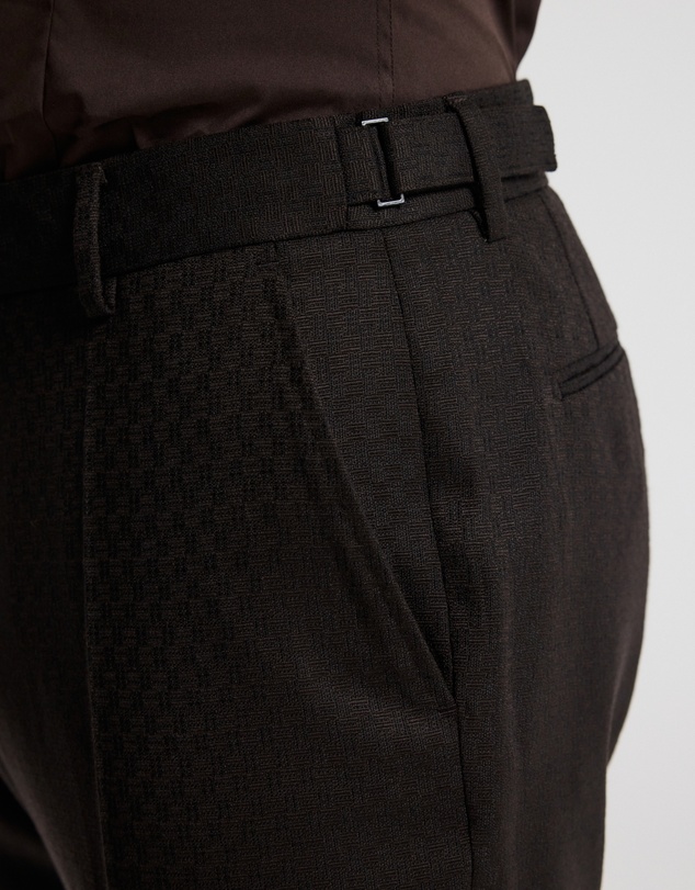 Calibre - Jacquard Wool Suit Pants Chocolate